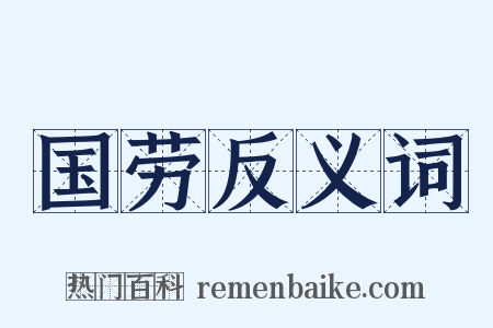 国劳反义词是什么意思的图片